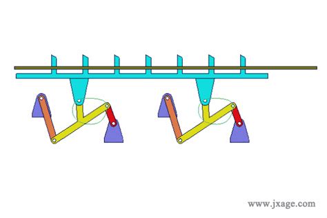 直观易懂的机械动图，展示弹簧切换机构的运动状态