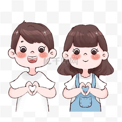 Q版粉色人物图片