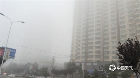 甘肃庆阳大雾锁城 高楼隐匿车速缓慢-天气图集-中国天气网