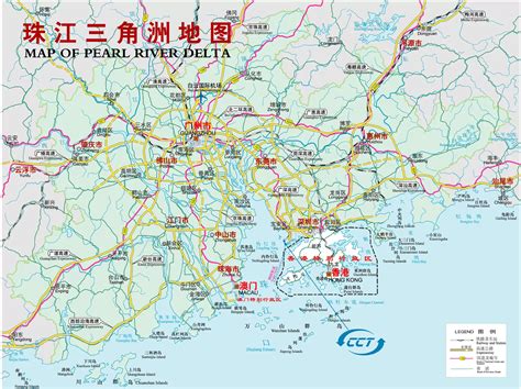 珠江三角洲地图高清全图 - 广东省地图 - 地理教师网