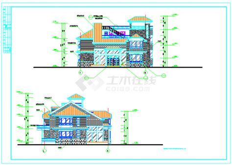 某市区武警总队南山别墅设计CAD全套建筑施工图纸（含设计说明）_多层住宅_土木在线