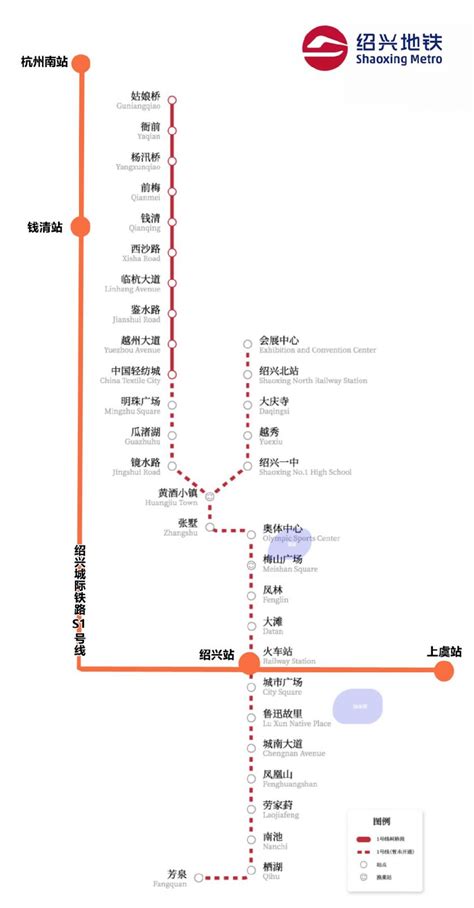 2021绍兴地铁1号线柯桥段站点路线图- 绍兴本地宝