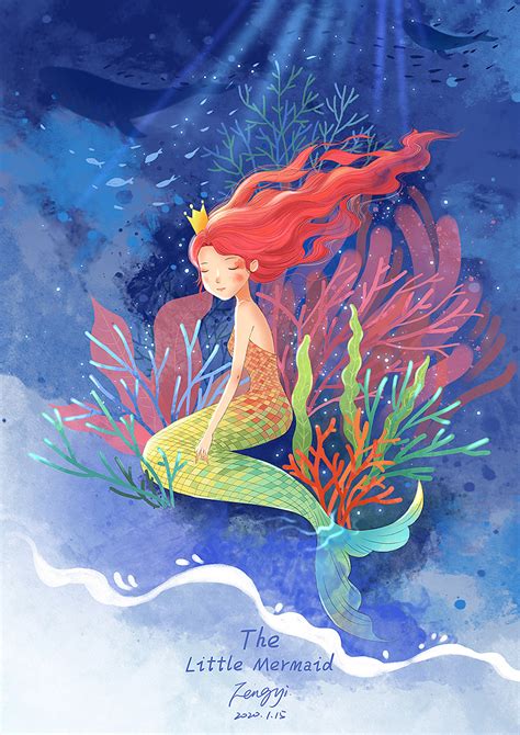 二次元美人鱼图片