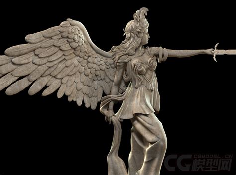 持剑女天使雕像模型免费下载-CG模型网（cgmodel)-让设计更有价值!