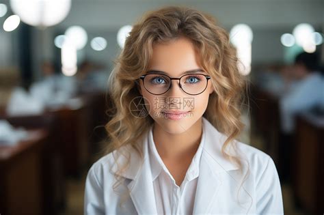 戴眼镜的女性医师用记事本写字高清图片下载-正版图片501696445-摄图网