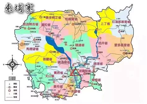 柬埔寨行政区划图 - 柬埔寨地图 - 地理教师网