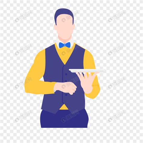 餐厅服务员图标免抠矢量插画素材元素素材下载-正版素材401491859-摄图网