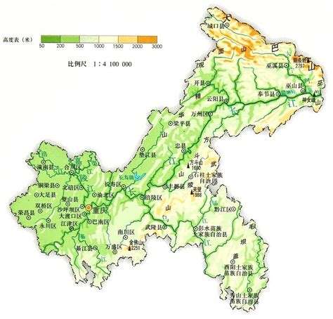 重庆市地形图高清版_中国地图_初高中地理网