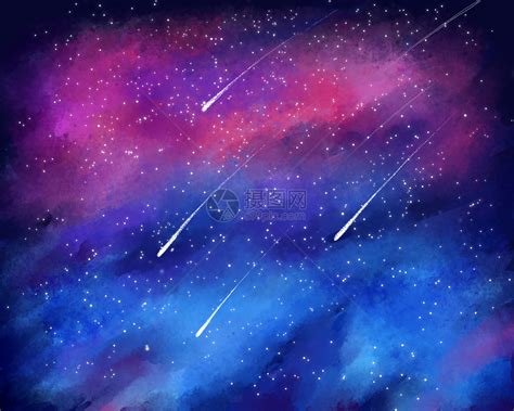 唯美的水彩星空液晶效果手绘教程图片 夜晚的星空水彩画画法 怎么画[ 图片/9P ] - 才艺君
