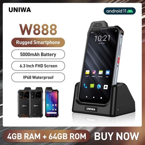 Uniwa W888 Ip68 Waterproof Smartphone Walkie Talkie Ptt 4g Mobile Phone ...