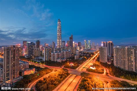 深圳市福田区地图，有高590多米的深圳第一高楼