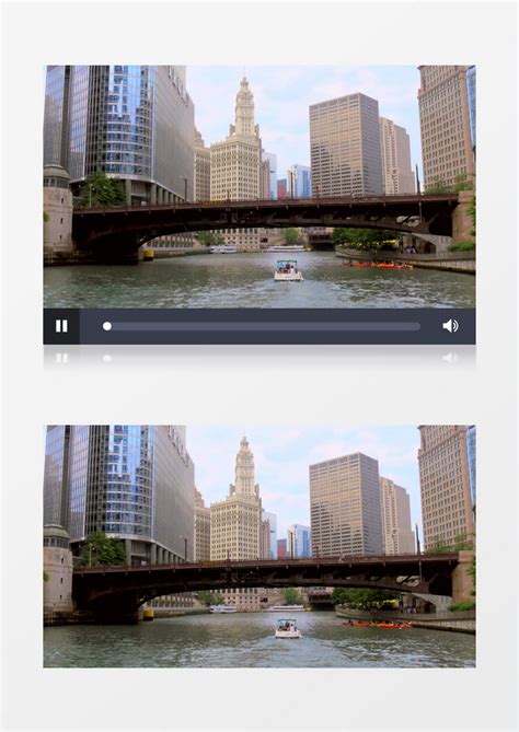 芝加哥河市中心的景色实拍视频模板下载_实拍视频_图客巴巴