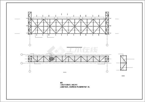 某32米跨过路弧形广告牌设计施工图纸_桁架结构_土木在线