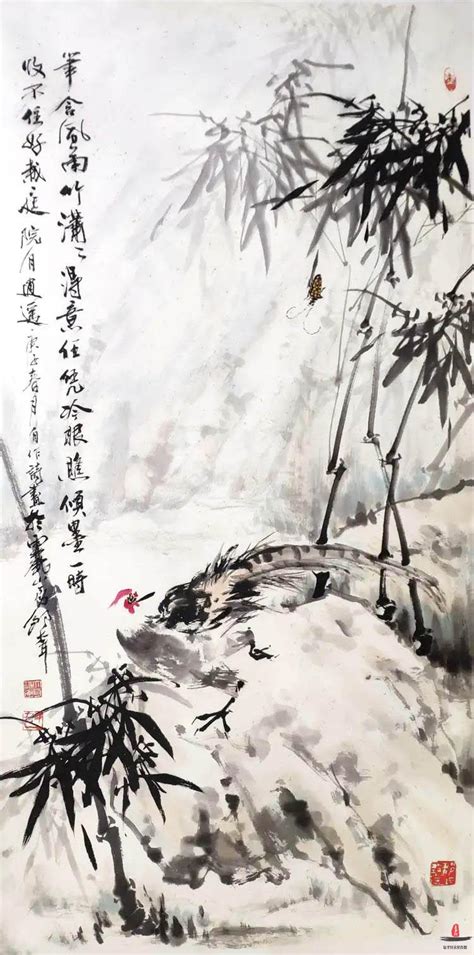 邹大耳《笔含风雨竹潇潇》-复圣轩字画