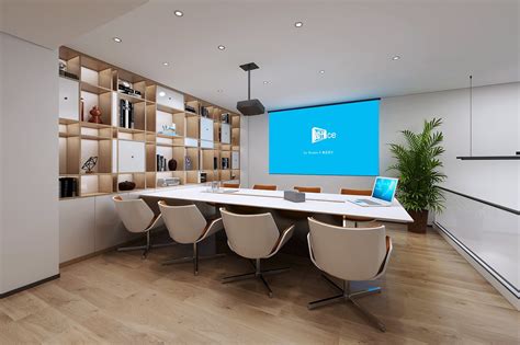 现代简约办公楼层室内设计方案图（带效果图）