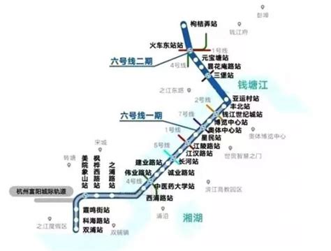 杭州地铁6号线线路图一览- 杭州本地宝