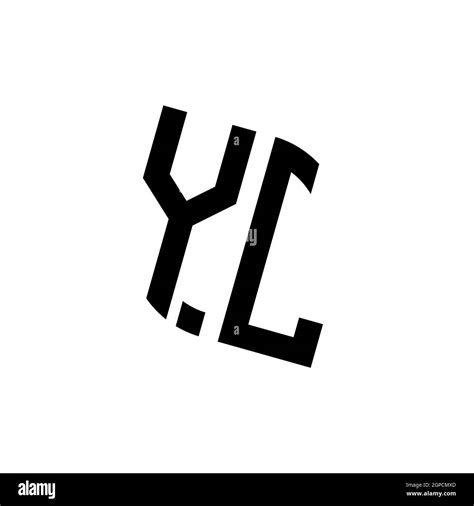 YL logo with geometric shape vector monogram design template isolated ...