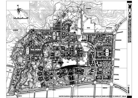 厦门大学翔安新校区总体规划设计方案平面图_植物园_土木在线