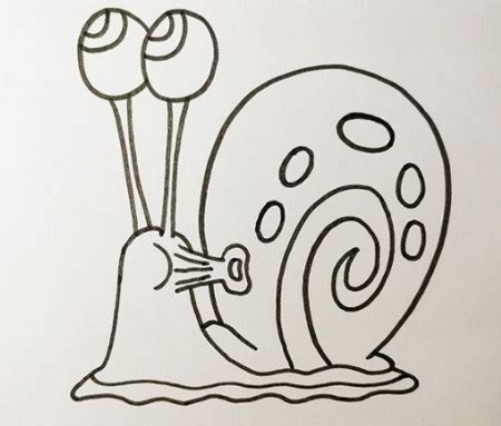 15秒画海绵宝宝的小蜗 跟可乐姐姐一起来画吧