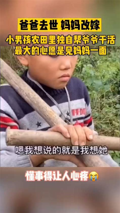 爸爸去世妈妈改嫁小男孩农田里独自帮爷爷干活最大的心愿是见妈妈一面_腾讯视频}