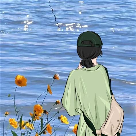 女生温柔成熟背影头像