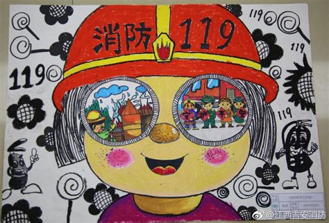 少儿书画作品-消防安全/儿童书画作品消防安全欣赏_中国少儿美术教育网