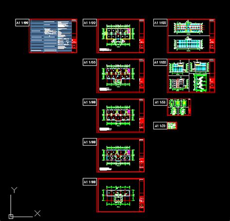 办公楼建筑设计CAD施工图纸—迅捷CAD图库