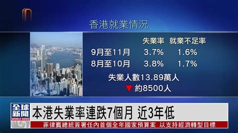 粤语报道｜香港失业率连跌7个月 近3年低_凤凰网视频_凤凰网