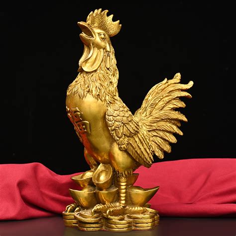 批发铜鸡摆件黄铜公鸡元宝鸡家居客厅工艺品摆件-阿里巴巴