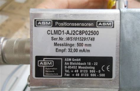 WS1500-10-M4-D8G 德国ASM位置传感器 编码器 *保证-食品机械设备网