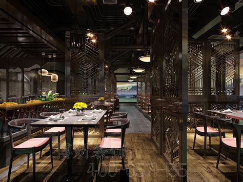高档餐厅设计效果图-杭州众策装饰装修公司