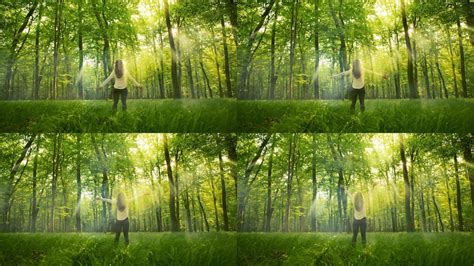 女子在阳光明媚的森林里做呼吸运动_3840X2160_高清视频素材下载(编号:7549105)_实拍视频_光厂(VJ师网) www.vjshi.com