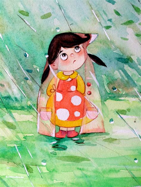 孩子在雨中玩耍。孩子们带着雨伞在外面下大雨.第一次春雨中被抓住的小女孩。秋天的雨天使孩子们在户外玩得很开心.在热带风暴中奔跑的儿童.高清摄影大 ...