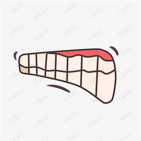 咬牙切齿的矢量嘴巴素材图片免费下载-千库网