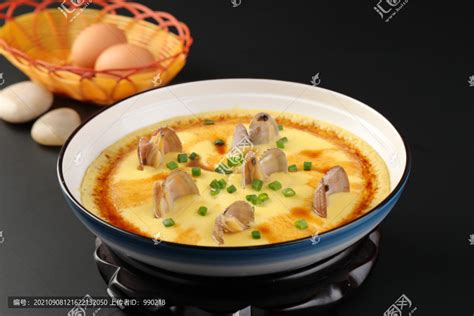 花蛤蒸水蛋,中国菜系,食品餐饮,摄影素材,汇图网www.huitu.com