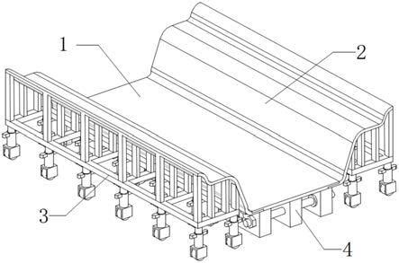 一种混凝土弧形阶梯模板结构及其施工方法与流程