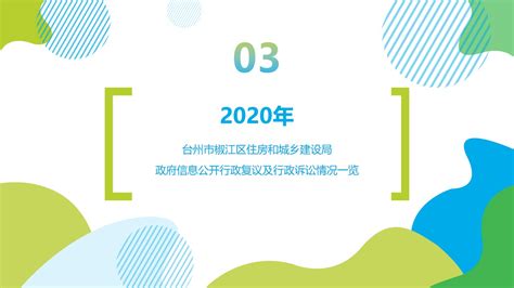 台州市椒江区住房和城乡建设局2020年政府信息公开工作年度报告（图文版）
