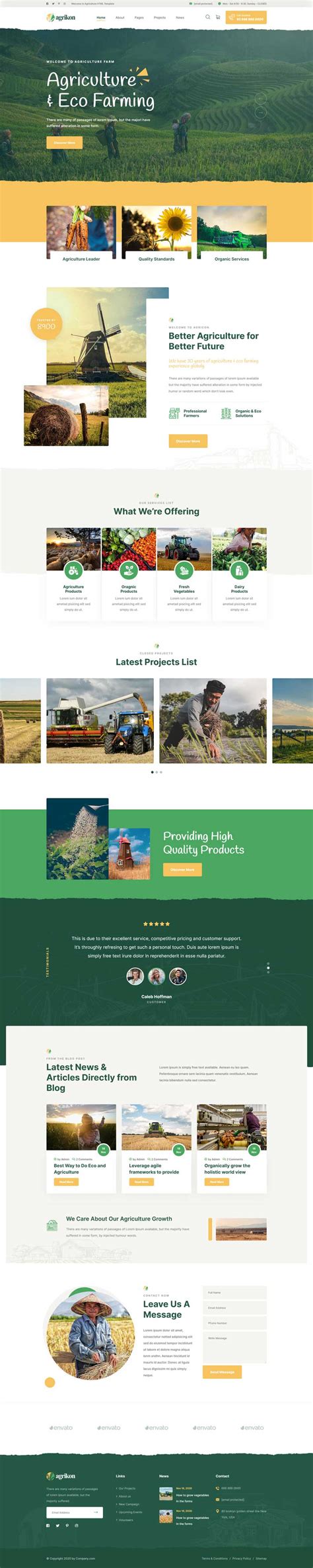 创意的农业生产种植企业网站HTML模板_墨鱼部落格