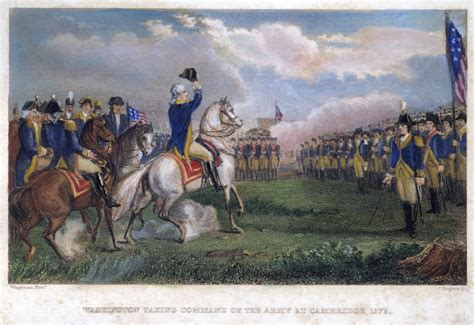 George Washington 1775 Ntaking Command Of The Continental Army At ...