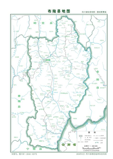 布拖县标准地图 - 凉山州地图 - 地理教师网