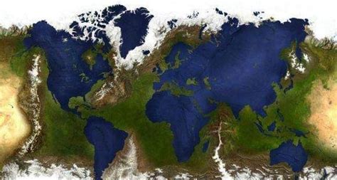 未来水世界？全球冰川融化后的世界地图