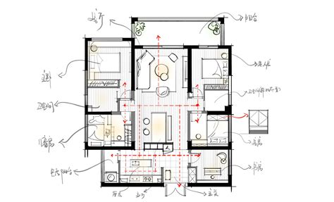 一个户型多种平面方案丨家居,别墅,LOFT,跃层,户型平面优化...-序赞网