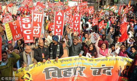 两亿印度人大罢工 抗议莫迪政府"反劳工"政策|劳工|罢工|莫迪_新浪新闻