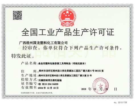 ISO 9001认证 - 广西梧州国龙再生资源发展有限公司