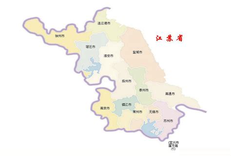 江苏省地图矢量素材