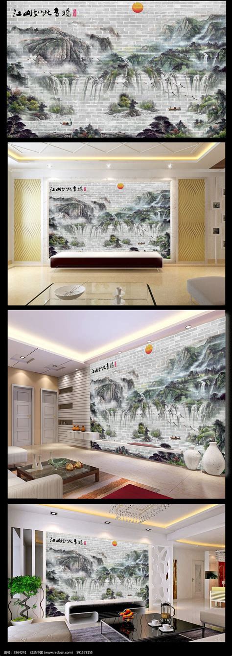 江南水乡，高档酒店墙体手绘|纯艺术|绘画|北京墙绘3D画 - 原创作品 - 站酷 (ZCOOL)