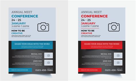 annual meet conference flyer template 15391624 Vector Art at Vecteezy