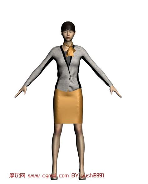 白领,女人,人体3d模型,现实角色,动画角色,3d模型下载,3D模型网,maya ...