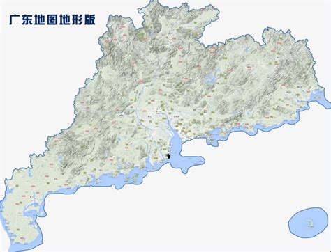 广东地形图 - 中国地图全图 - 地理教师网