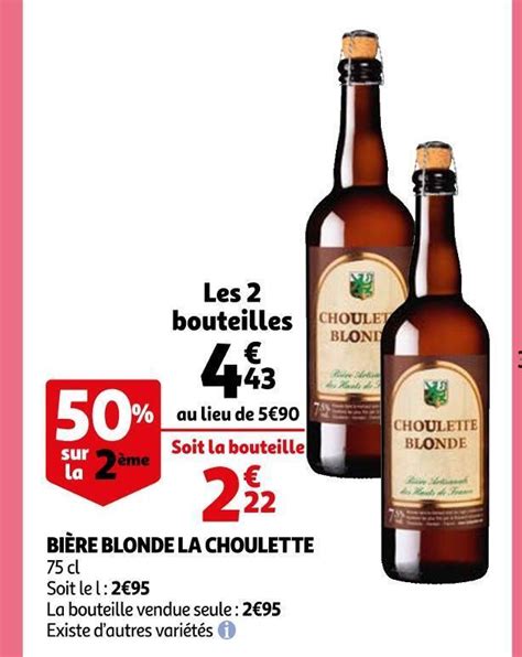 Promo La choulette bière blonde chez Auchan